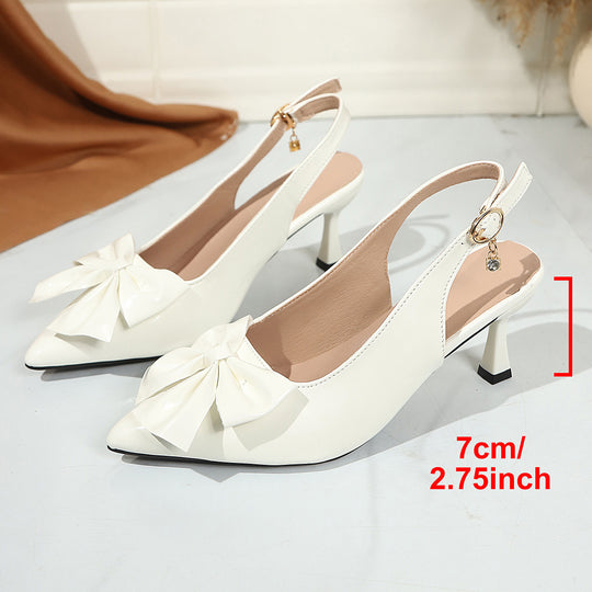 Damen Slingback-Pumps mit dekorativer Schleifenapplikation EB