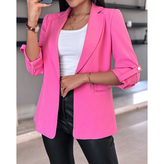 Damen Tailored Blazer mit hochmodischem Schnitt und asymmetrischen Ärmeln EB