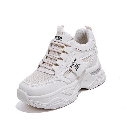 Damen modische Chunky Sneakers mit atmungsaktivem Obermaterial und dämpfendem Komfort EB