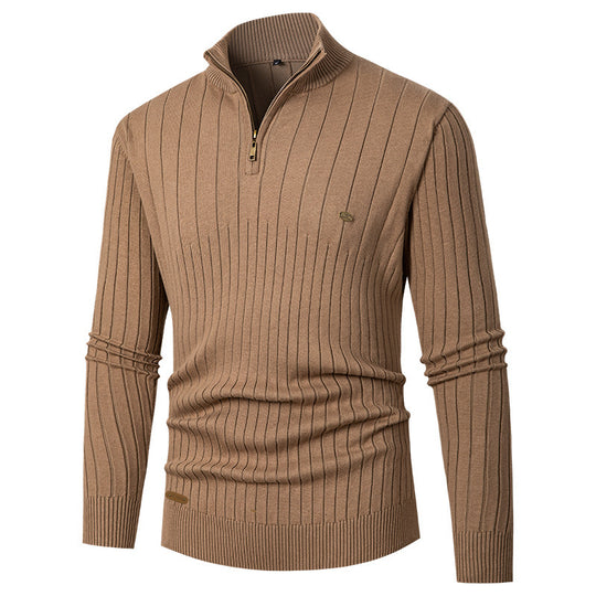 Herren Pullover mit Stehkragen und Feinstrick EB