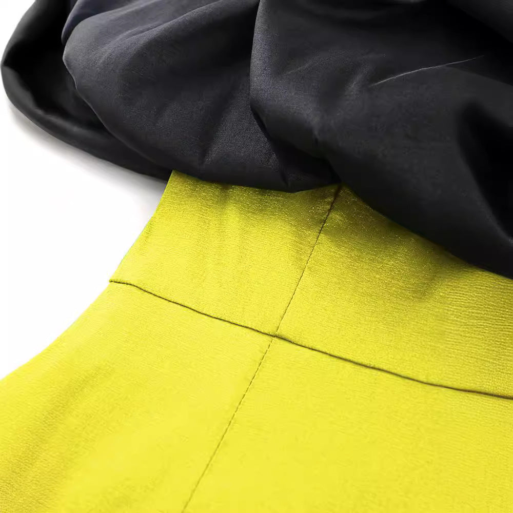 Damen Elegantes Kleid mit voluminösem Kragen und figurbetontem Schnitt EB