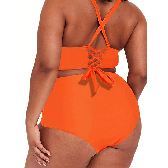 Damen Zweiteiliges Badeoutfit mit lässigem Wickelrock EB
