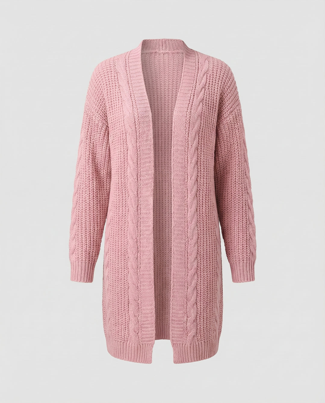 Damen Strickjacke mit offenen Kanten und lässigem Schnitt EB