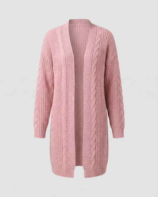 Damen Strickjacke mit offenen Kanten und lässigem Schnitt EB