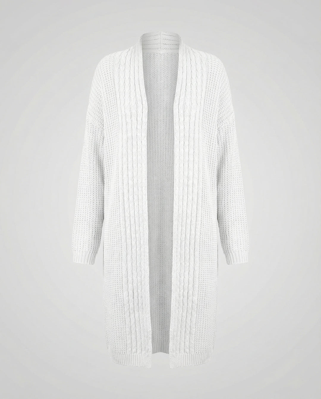 Damen Strickjacke mit offenen Kanten und lässigem Schnitt EB