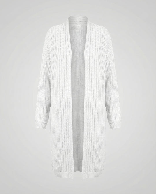 Damen Strickjacke mit offenen Kanten und lässigem Schnitt EB