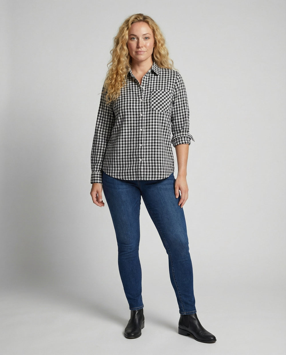 Damen Kariertes Hemd Oversize | EB