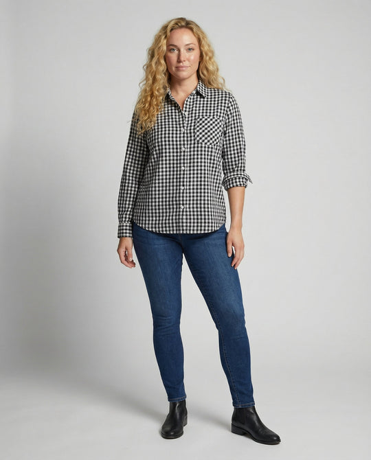 Damen Kariertes Hemd Oversize | EB