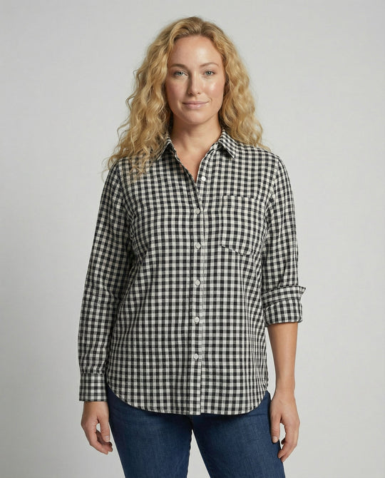 Damen Kariertes Hemd Oversize | EB