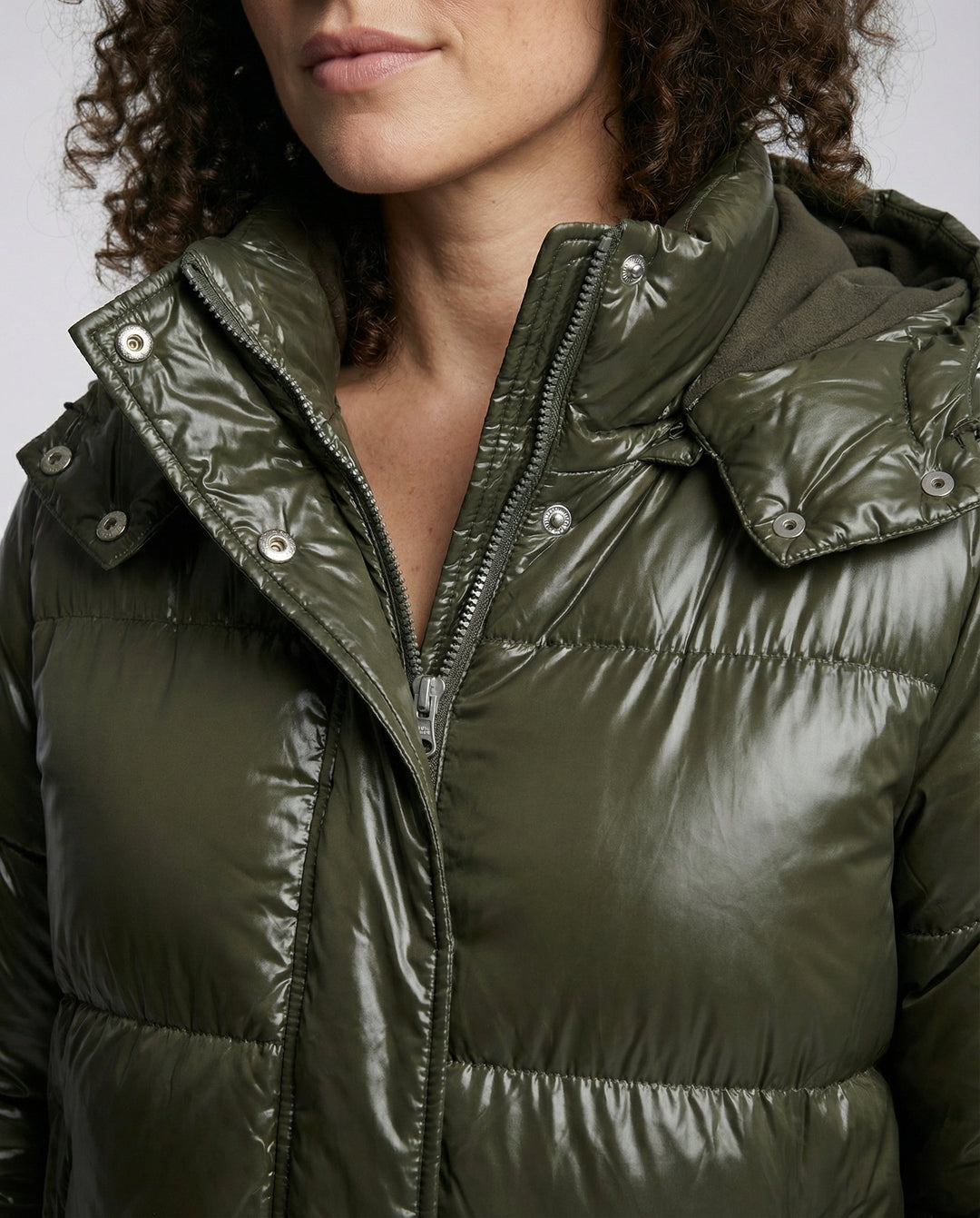 Damen Puffy Jacke Kapuze | EB