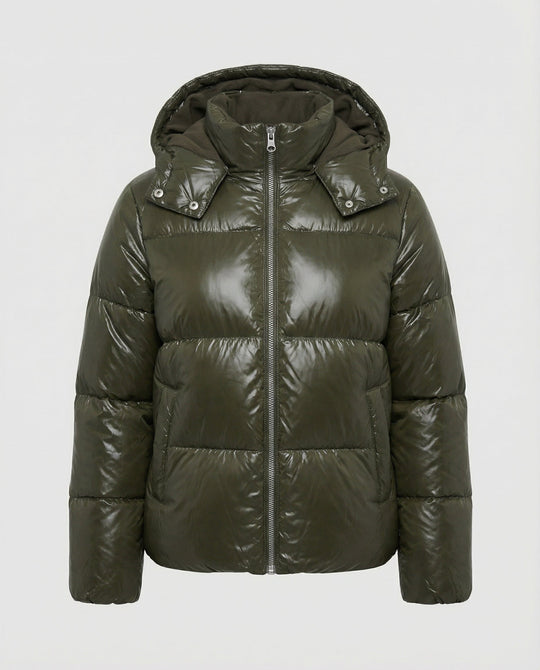 Damen Puffy Jacke Kapuze | EB