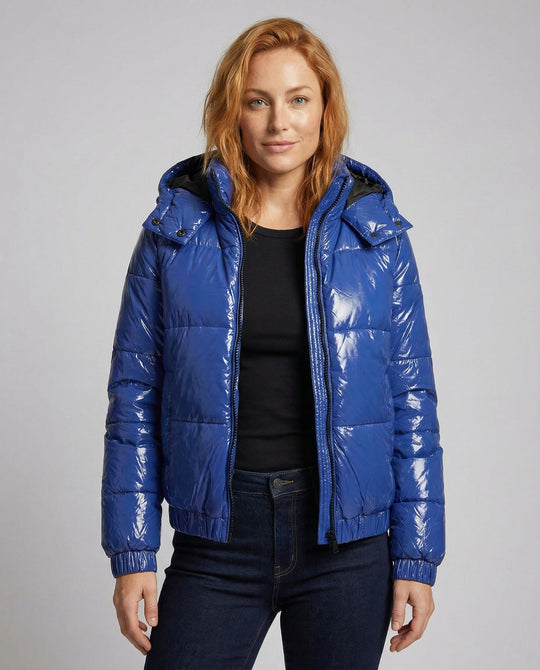 Hochglänzende Damen Steppjacke | EB