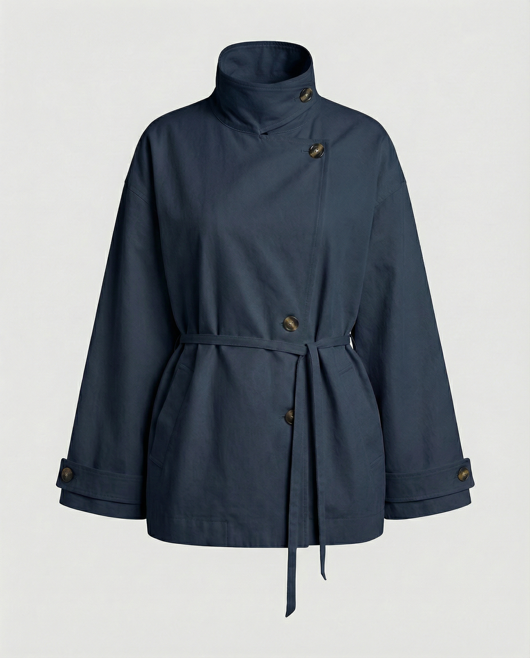 Übergangsjacke Damen sportlich elegant mit asymmetrischem Schnitt