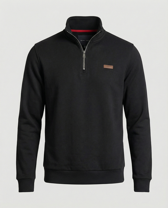 Herren Hochwertiger Fleece-Pullover mit halbem Reißverschluss EB