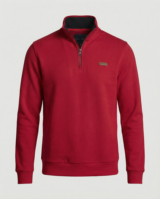 Herren Hochwertiger Fleece-Pullover mit halbem Reißverschluss EB