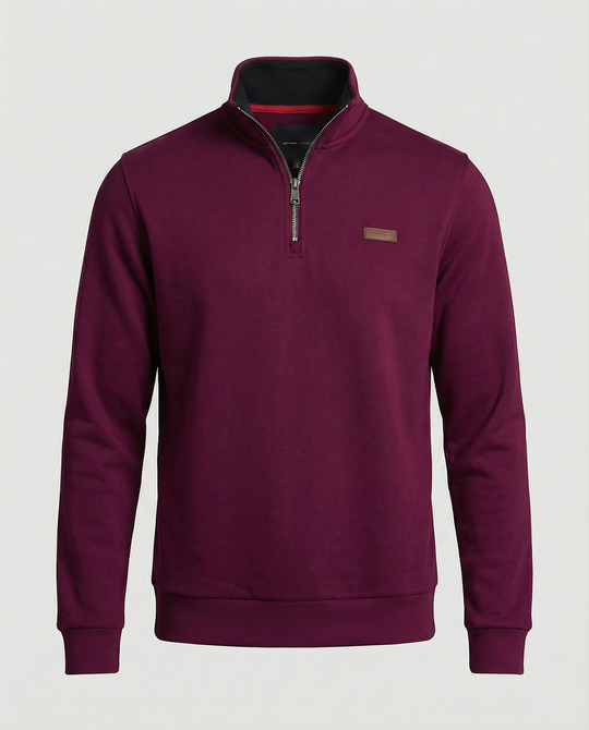 Herren Hochwertiger Fleece-Pullover mit halbem Reißverschluss EB
