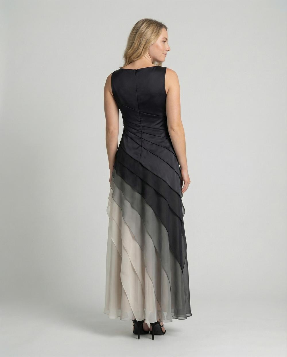 Damen Elegantes Kleid mit Figurbetonendem Schnitt & Ombre-Farbe | EB
