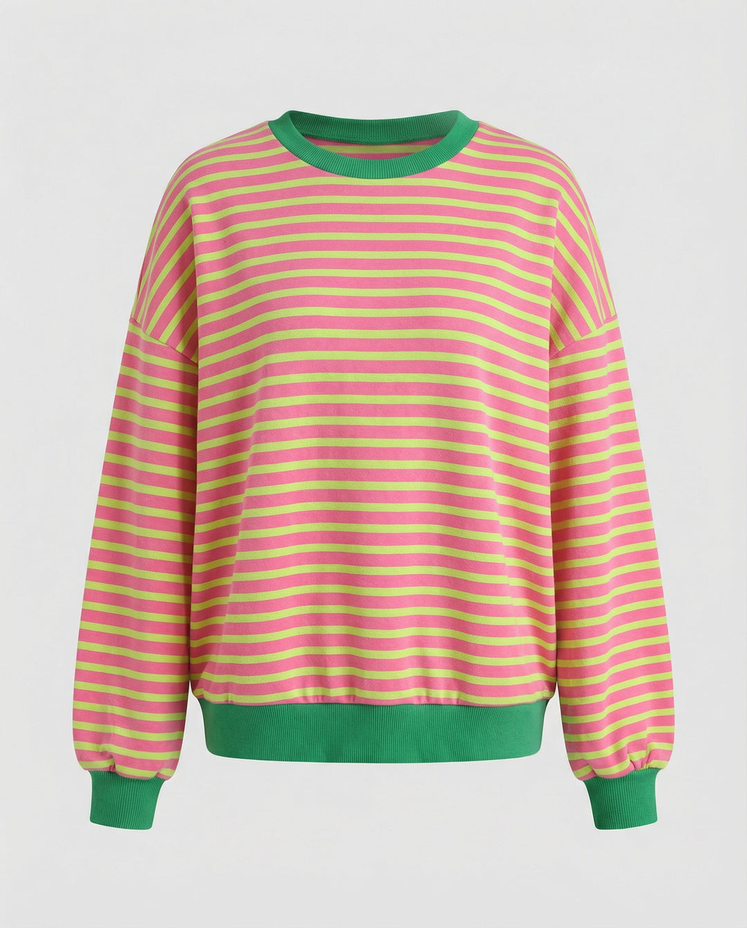 Boxy Sweatshirt Damen Gestreift | EB