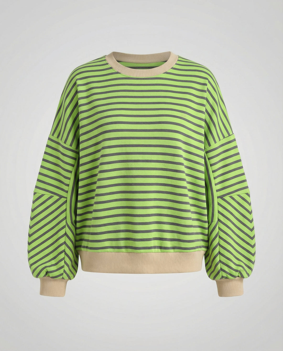 Boxy Sweatshirt Damen Gestreift | EB