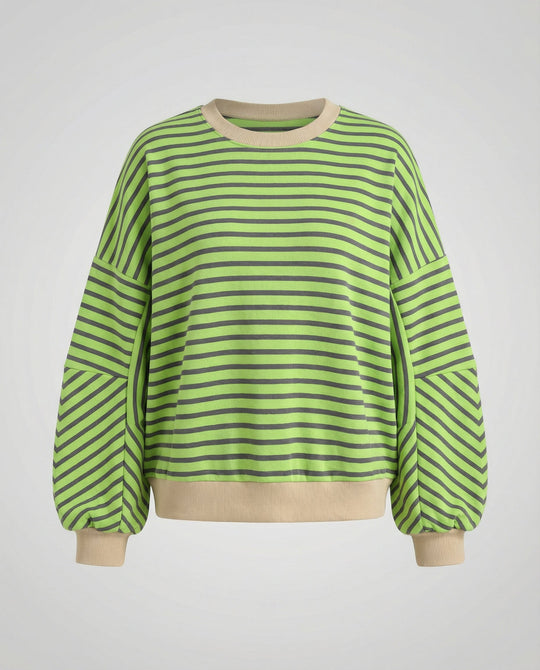 Boxy Sweatshirt Damen Gestreift | EB