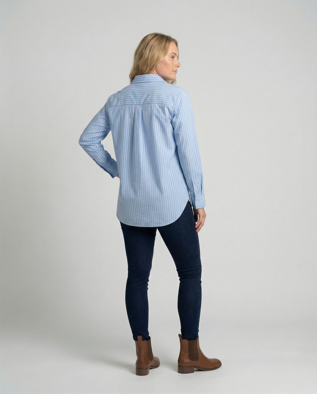 Damen Hemdbluse gestreift oversized