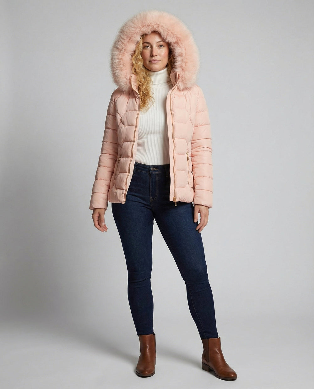 Damen Winterjacke Kunstfell | EB