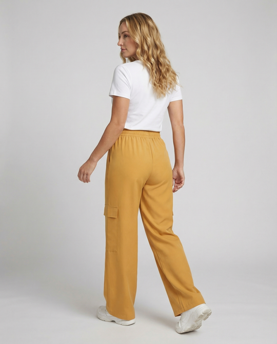Damen Cargo-Hose mit weitem Schnitt und praktischen Taschen EB