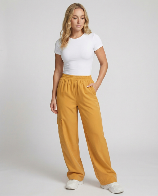 Damen Cargo-Hose mit weitem Schnitt und praktischen Taschen EB