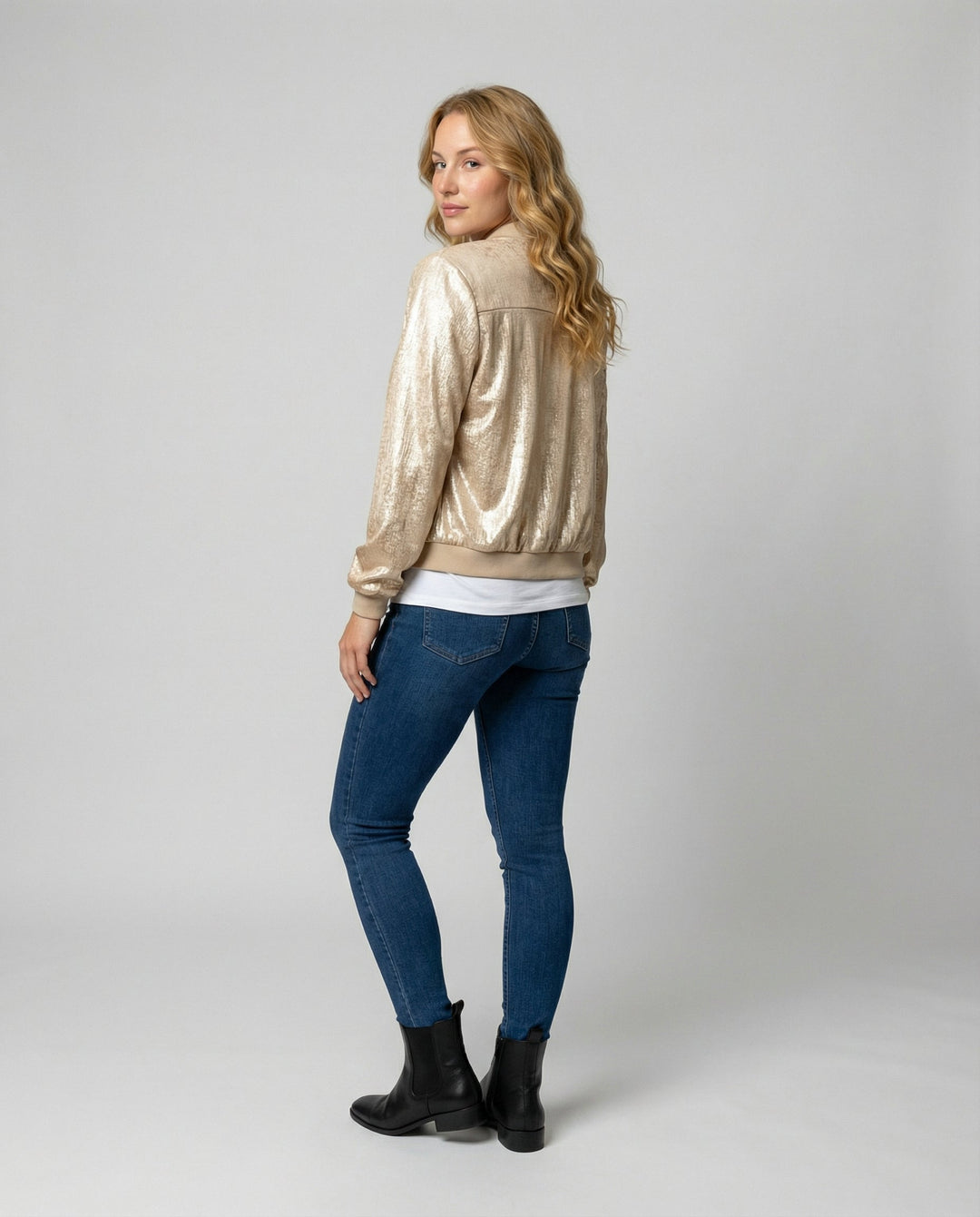 Glänzende Bomberjacke Damen | EB