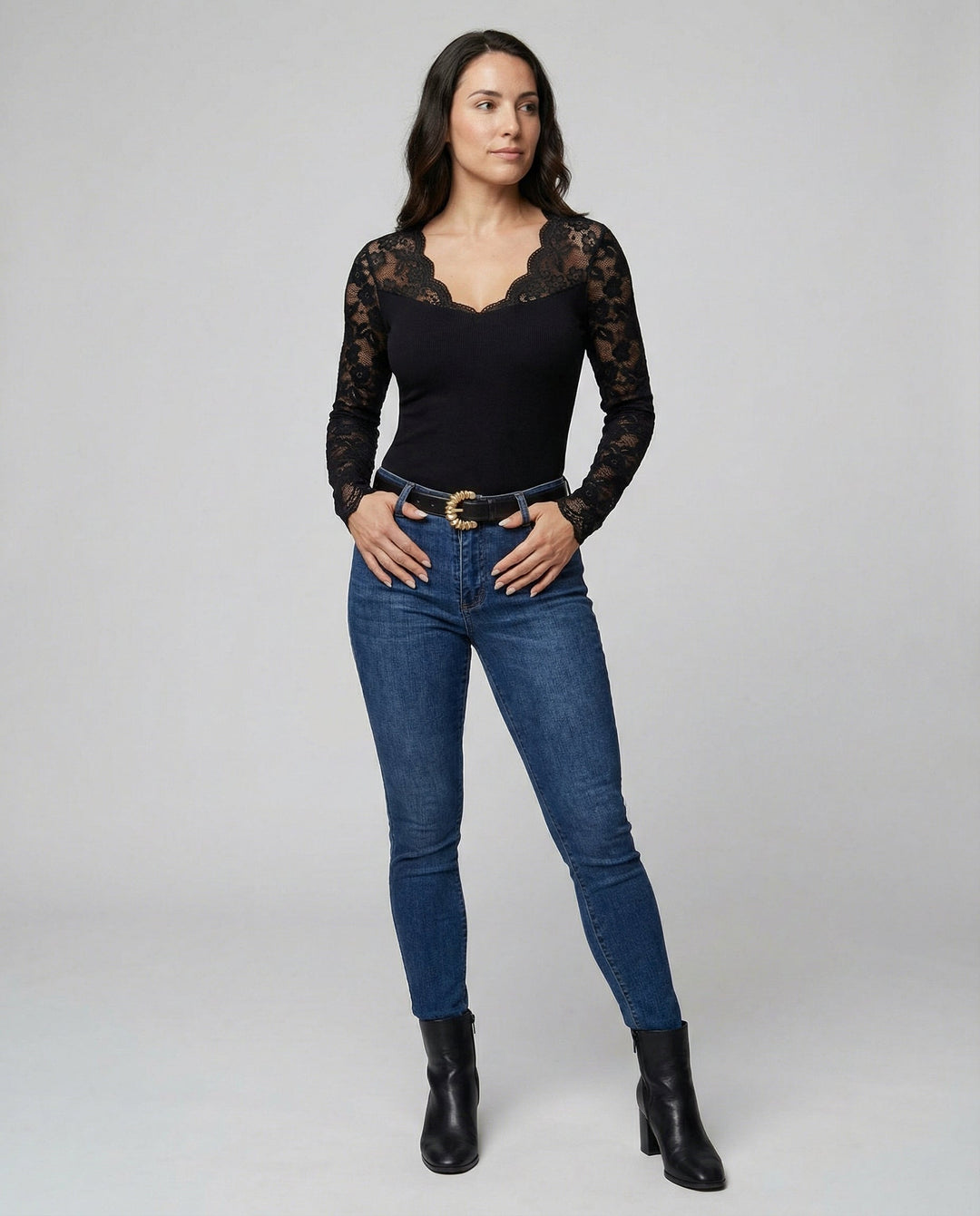 Eleganter Damen Spitzen-Bodysuit | EB