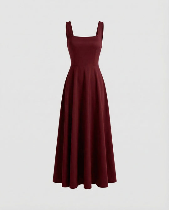 Weiches Quadratisches Maxikleid Damen | EB