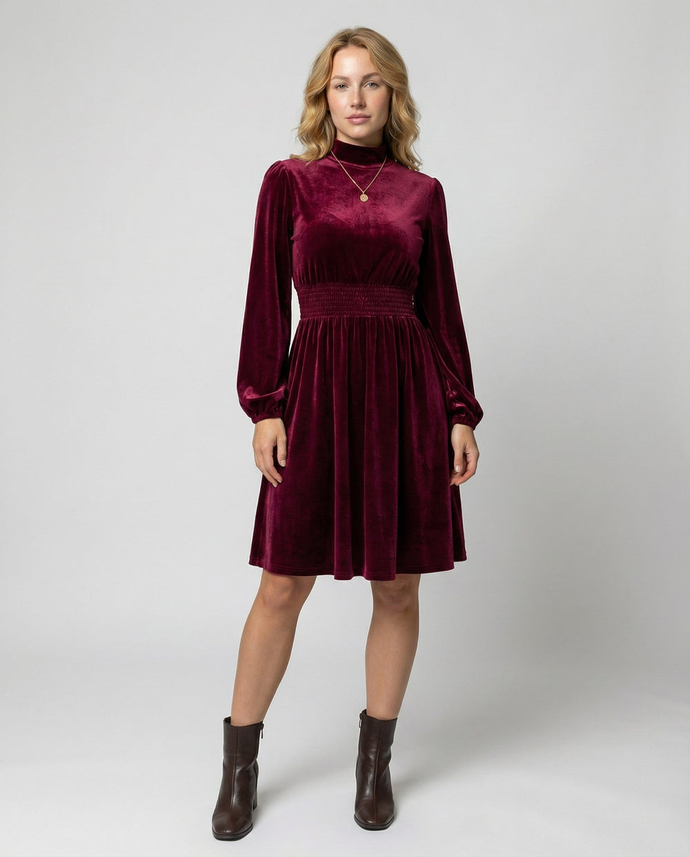 Elegantes Samtkleid Damen | EB