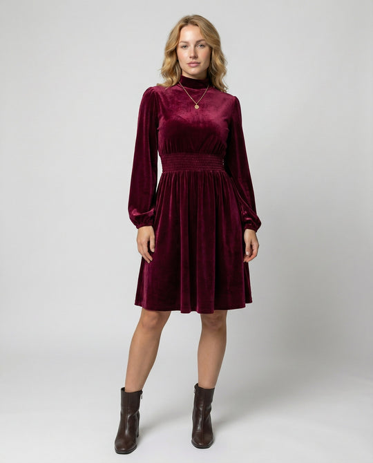 Elegantes Samtkleid Damen | EB