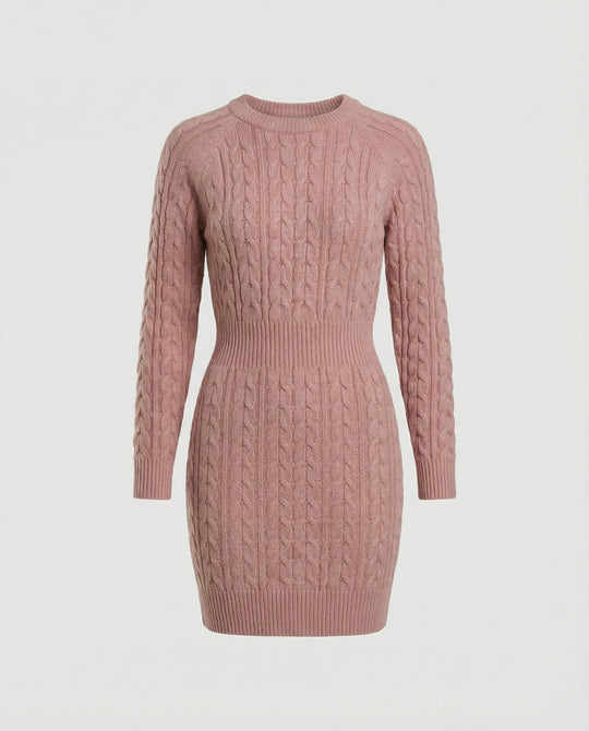 Strickkleid Zopfdesign Damen | EB