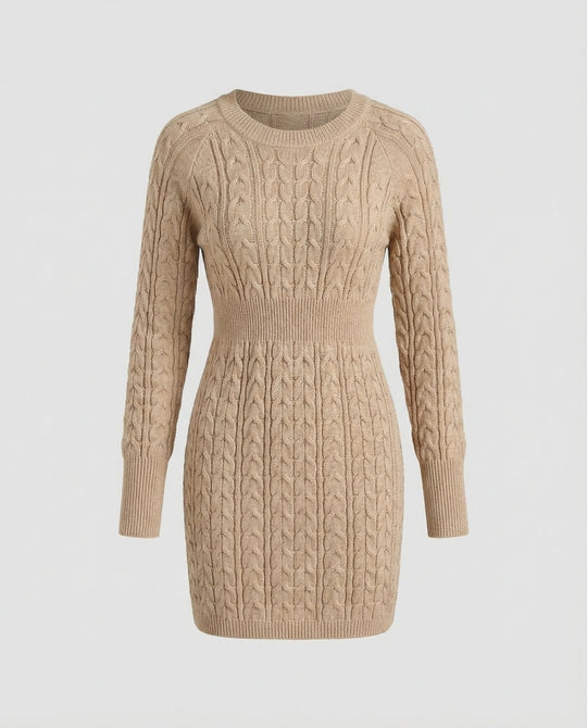 Strickkleid Zopfdesign Damen | EB
