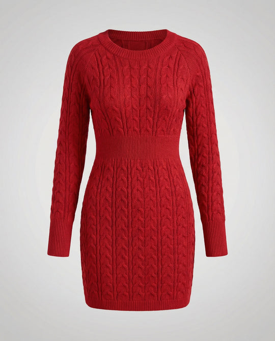 Strickkleid Zopfdesign Damen | EB