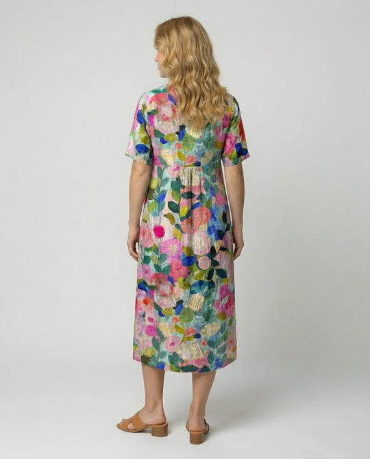 Luftiges Blumen Sommerkleid Damen | EB