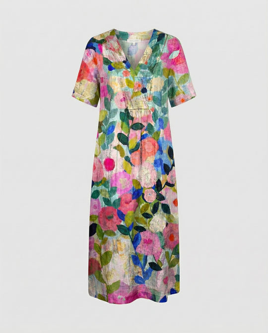 Luftiges Blumen Sommerkleid Damen | EB