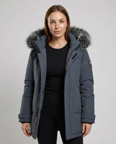 Warmer Winterparka Damen Kapuze | EB