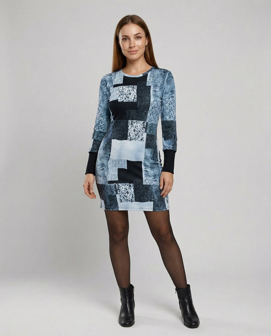 Damen Strickkleid Geometrisch | EB