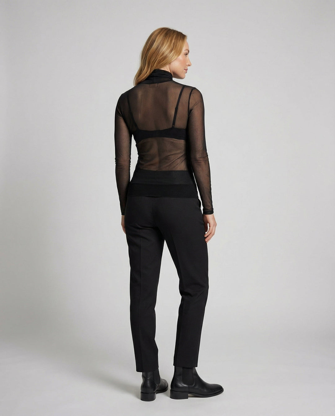 Transparente Turtleneck Bluse Damen | EB