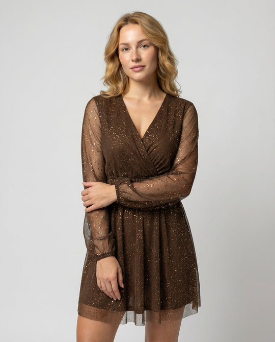 Schimmerndes Cocktailkleid Damen | EB