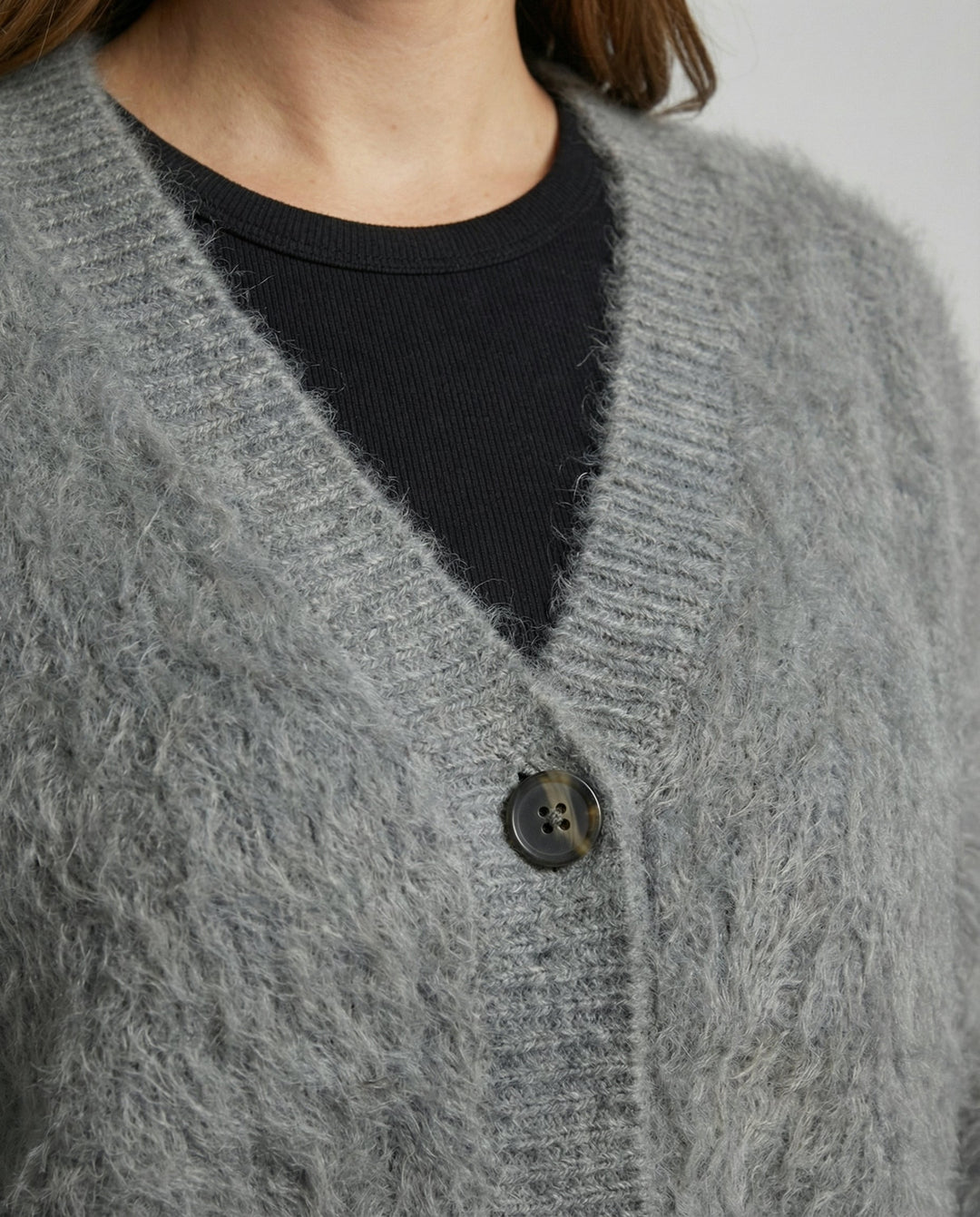 Kuschelige Mohair Strickjacke Damen | EB