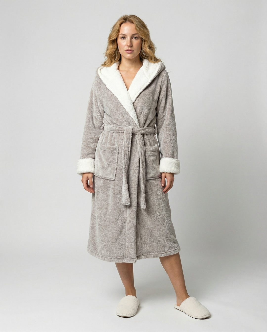 Kuscheliger Fleece Morgenmantel Damen | EB