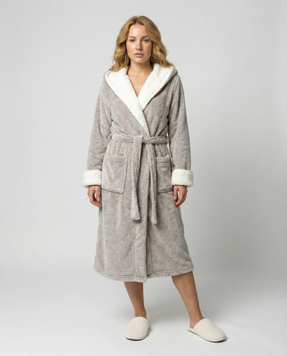 Kuscheliger Fleece Morgenmantel Damen | EB