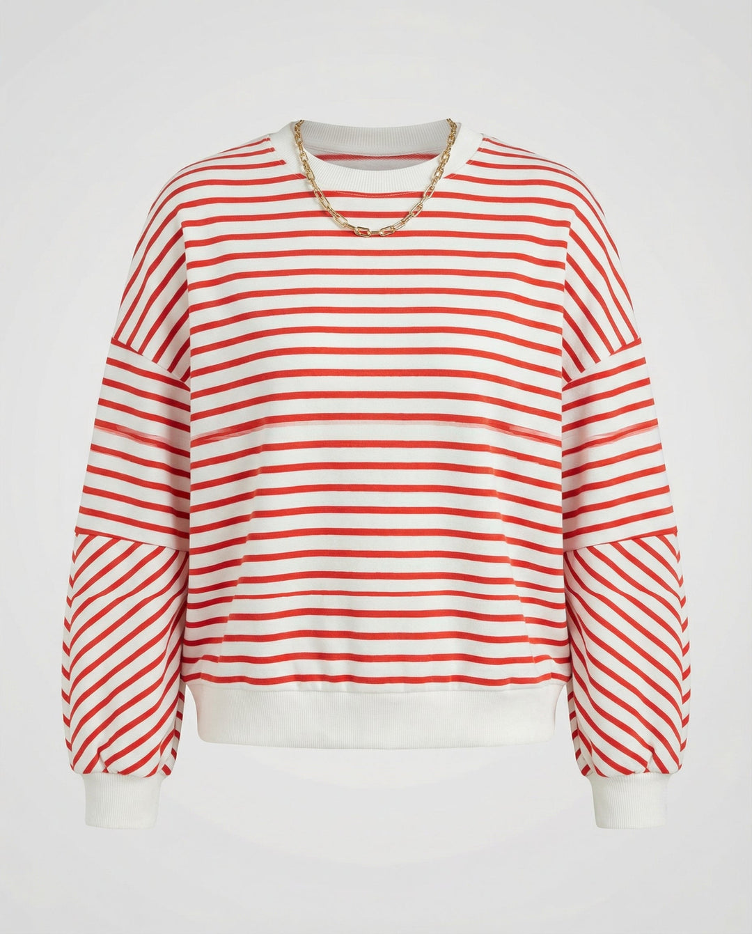 Boxy Sweatshirt Damen Gestreift | EB