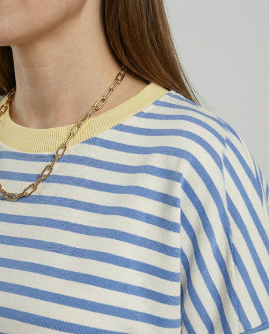 Boxy Sweatshirt Damen Gestreift | EB