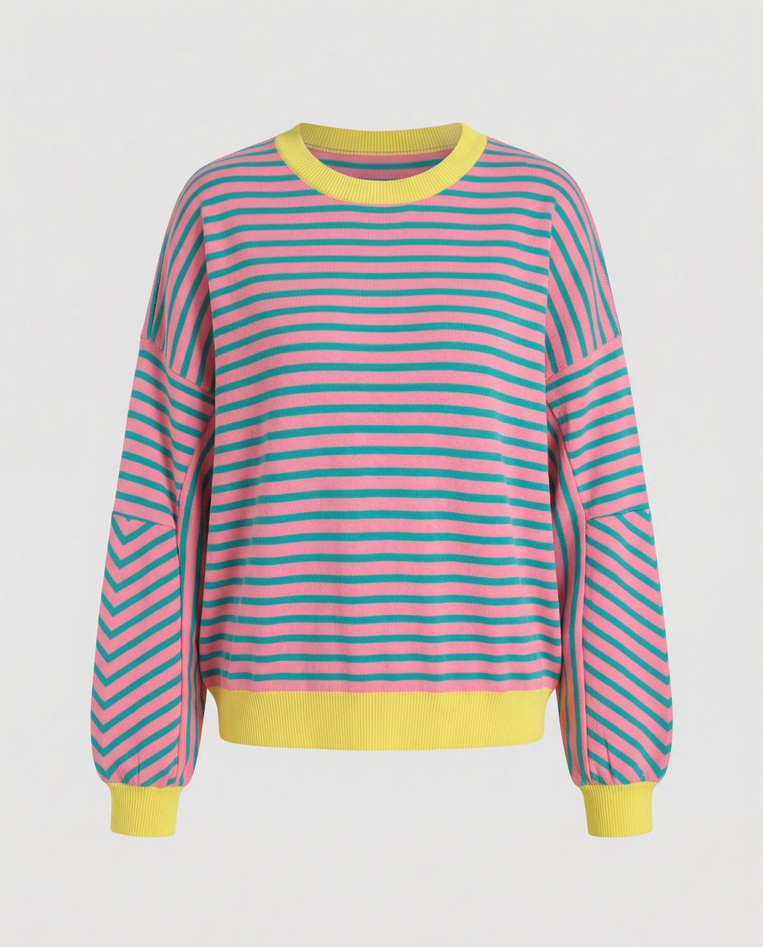 Boxy Sweatshirt Damen Gestreift | EB