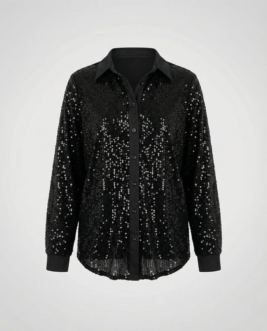 Glitzernde Damen Paillettenbluse | EB