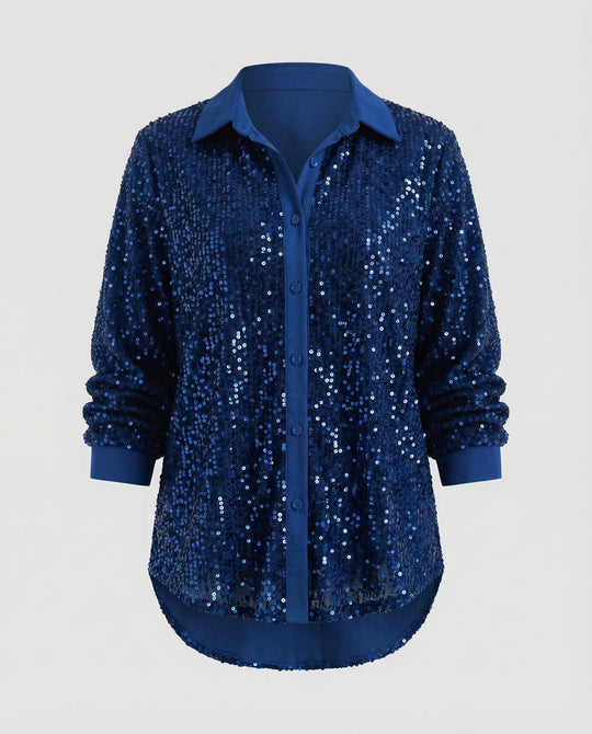 Glitzernde Damen Paillettenbluse | EB
